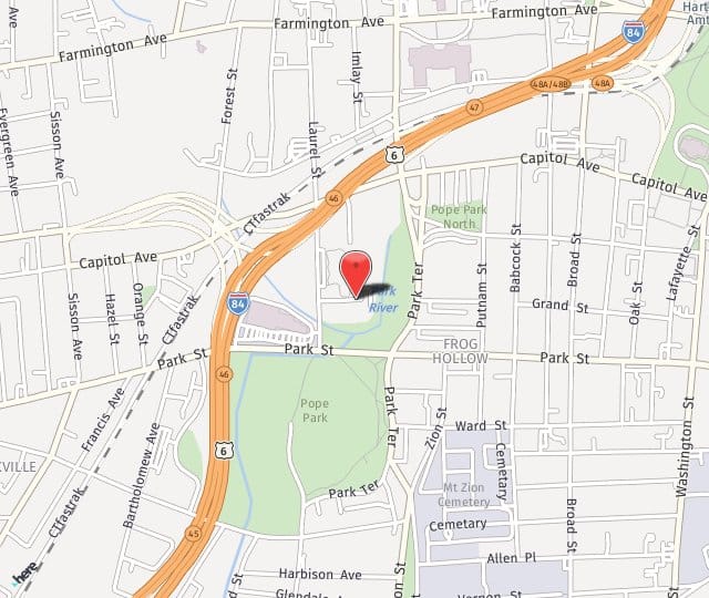 Location Map: 24 Park Place Hartford, CT 06106
