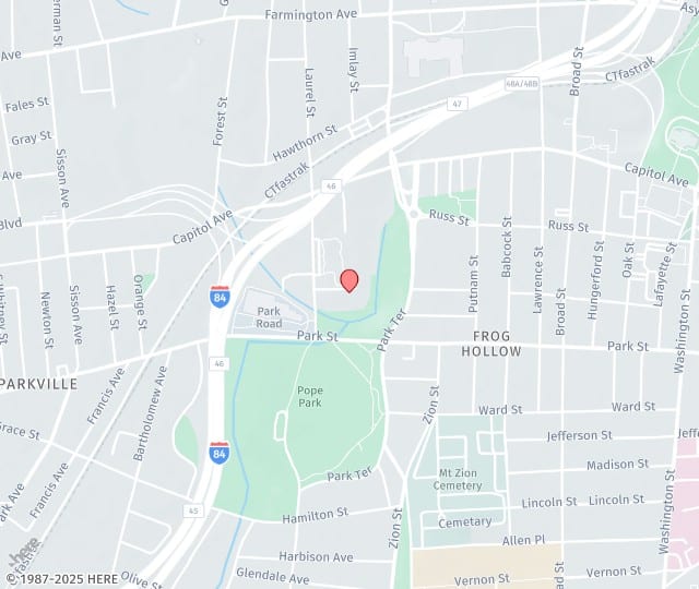 Location Map: 24 Park Place Hartford, CT 06106